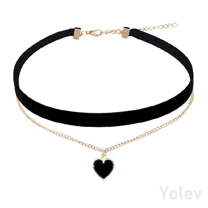 Yolev Schwarze Choker Halskette bis zu 32% Rabatt Deal