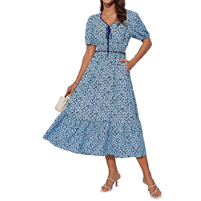 Damen Vintage Blumenkleid bis zu 50% Rabatt Deal