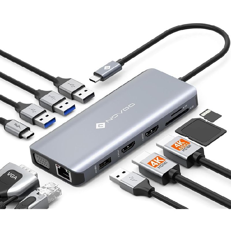 NOVOO USB C Docking Station bis zu 34% Rabatt