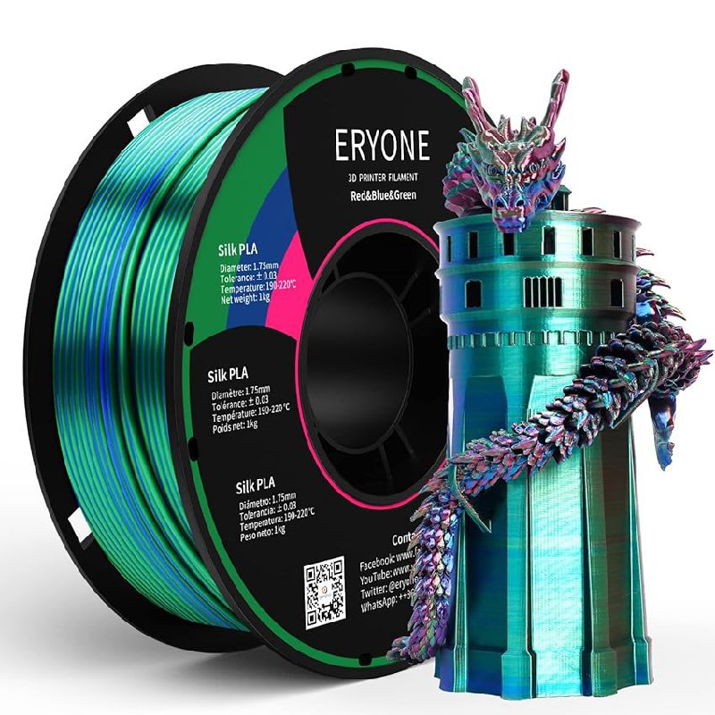 ERYONE Dreifarbiges Seiden PLA Filament bis zu 26% Rabatt Deals