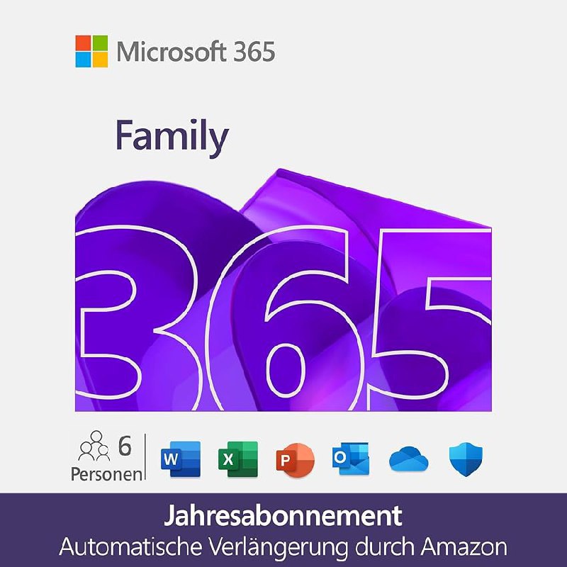 Microsoft 365 Family bis zu 43% Rabatt Deals