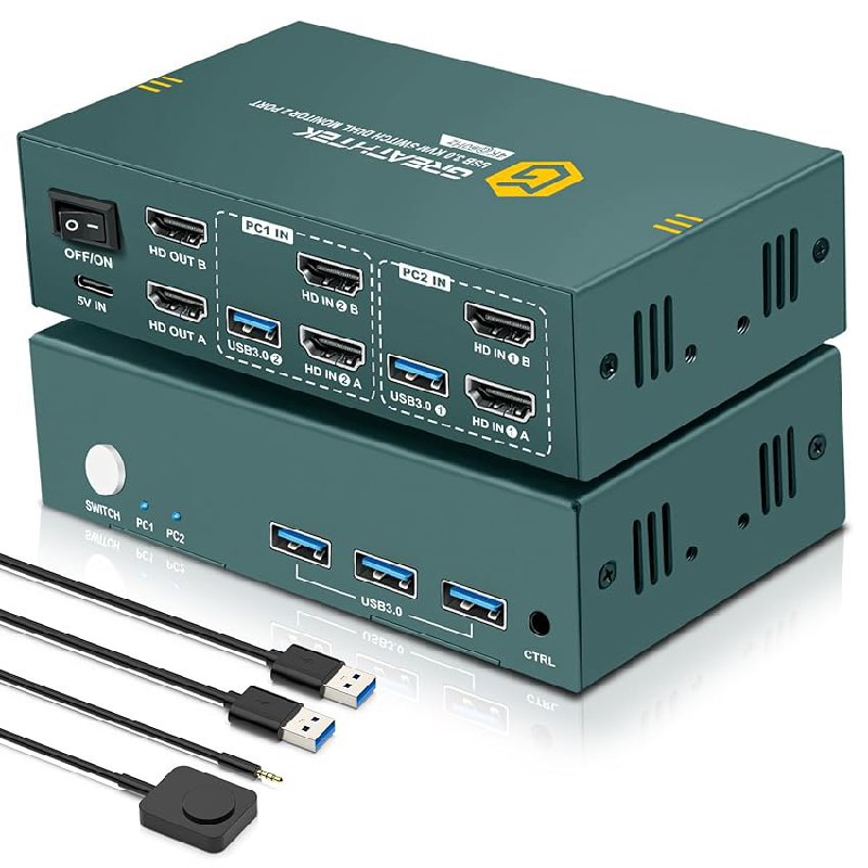 HDMI USB 3.0 KVM Switch: Sparen Sie bis zu 10% Deals