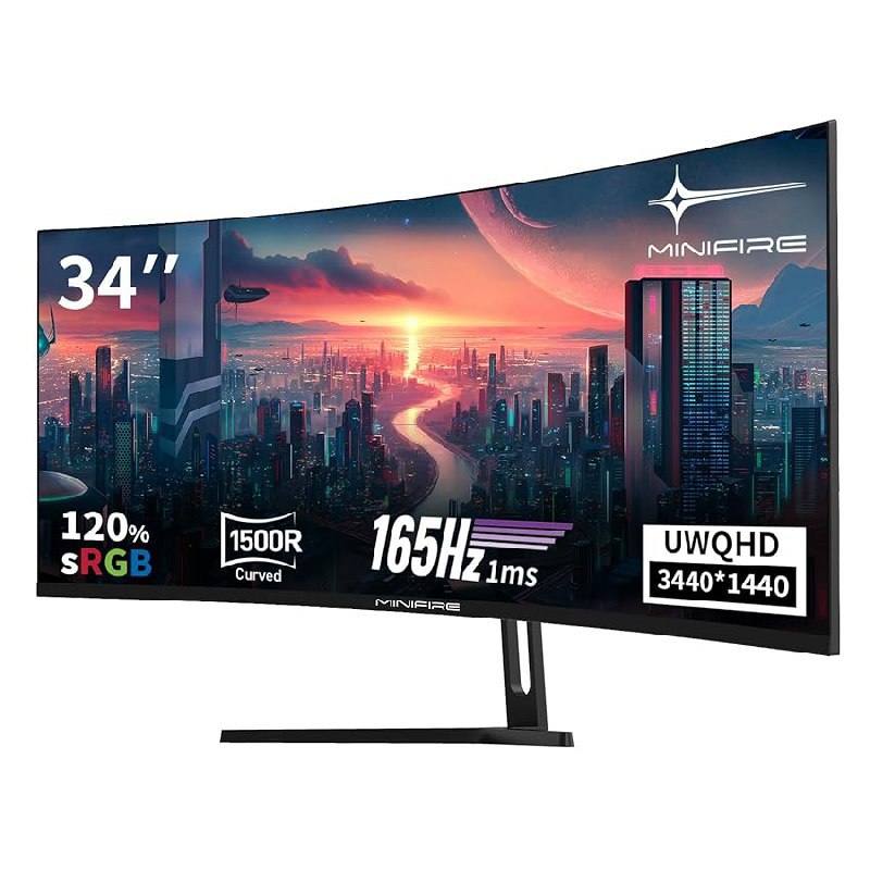 Minifire 34″ UWQHD Curved Monitor bis zu 25% Rabatt Angebot