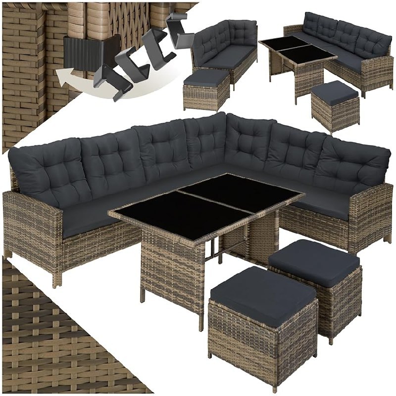 tectake Polyrattan Lounge Set bis zu 15% Rabatt Deal