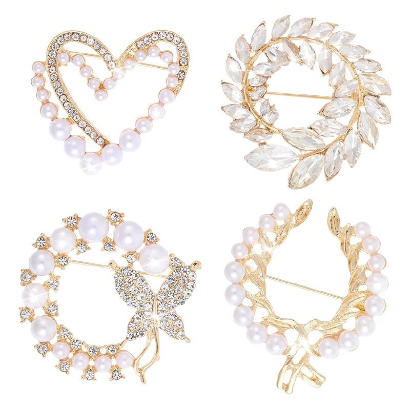 YUXIANLB 4Er Set Broschen bis zu 70% Rabatt Deals