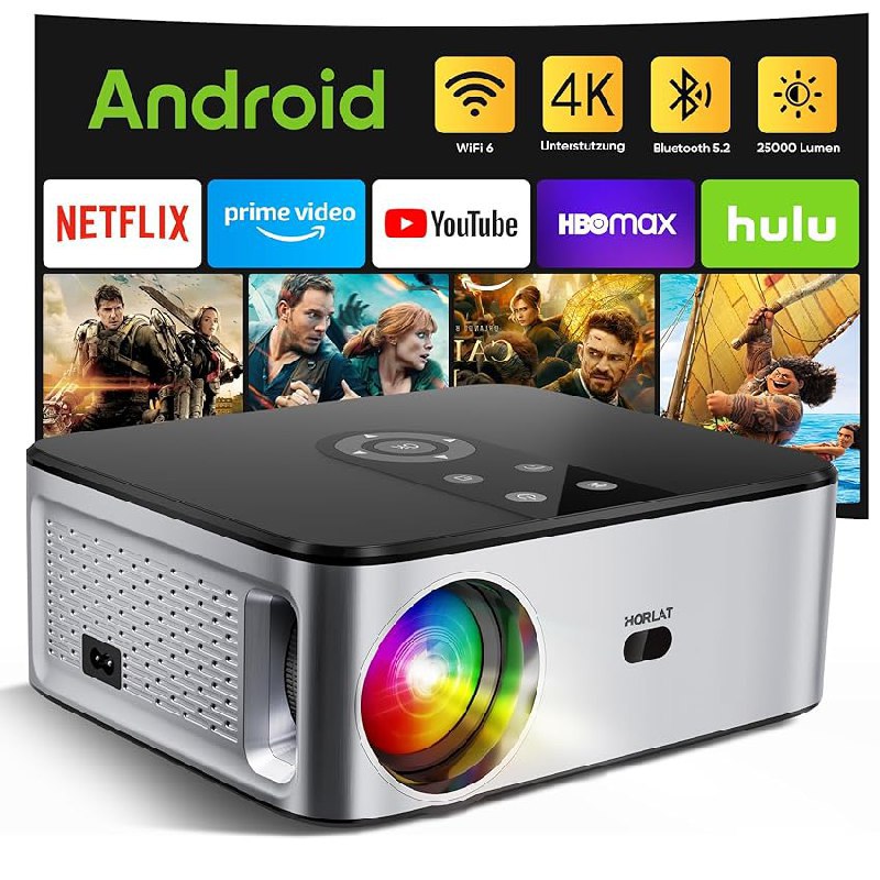 HORLAT Beamer 4K Heimkino bis zu 37% Rabatt Deal