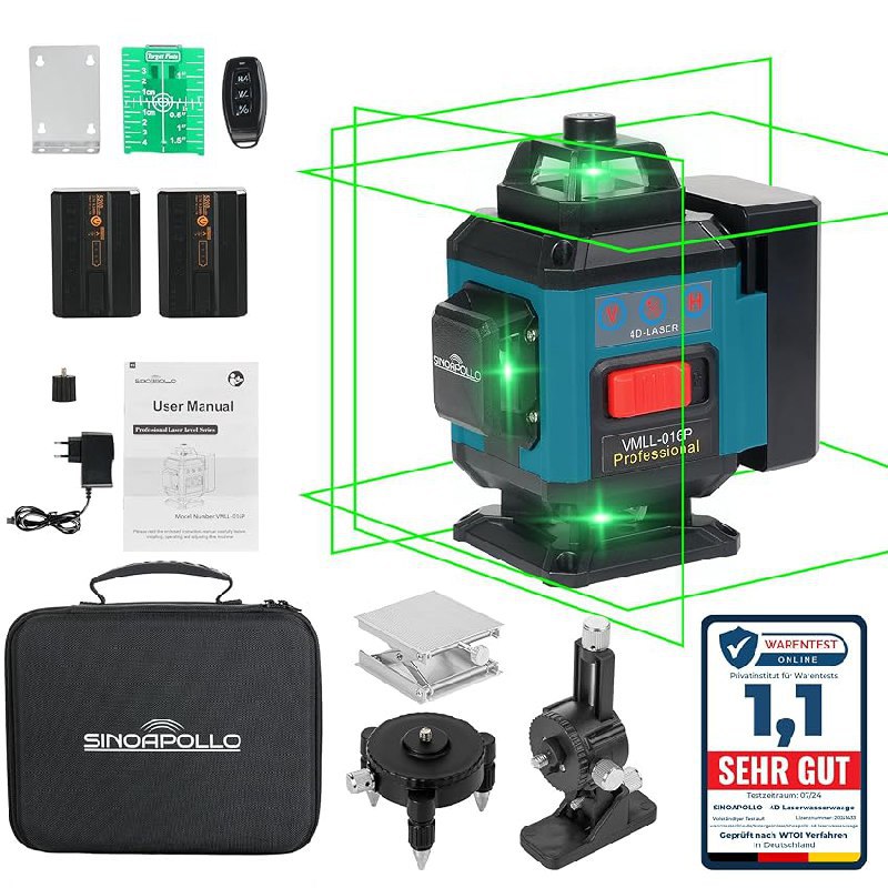 SinoApollo 4D Laserwasserwaage bis zu 22% Rabatt Deal